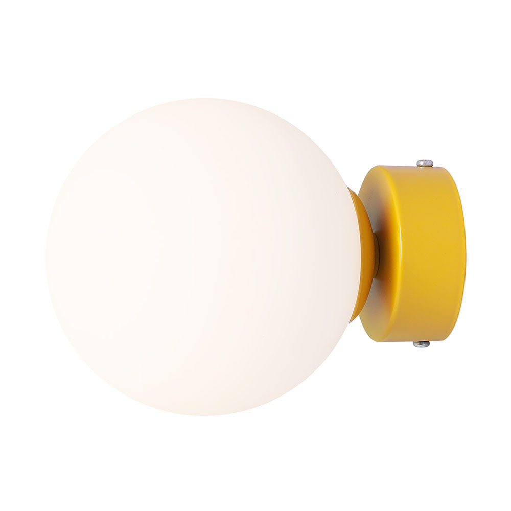 Quiet Object Aplica galben mustar/alba din sticla Ball S Quiet Object