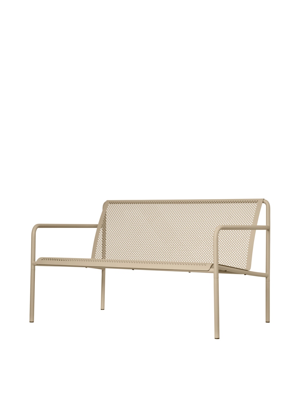 Outdoor Sofas Banca exterior crem casmir din metal 131 cm Dapple Ferm Living