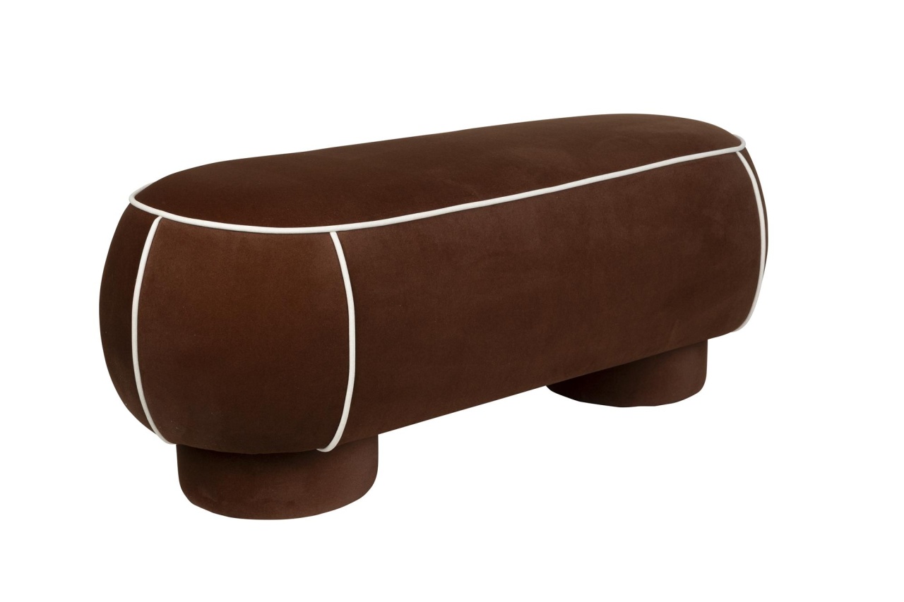 frigidere retro Bancheta rosie din textil 121 cm Marina The Home Collection