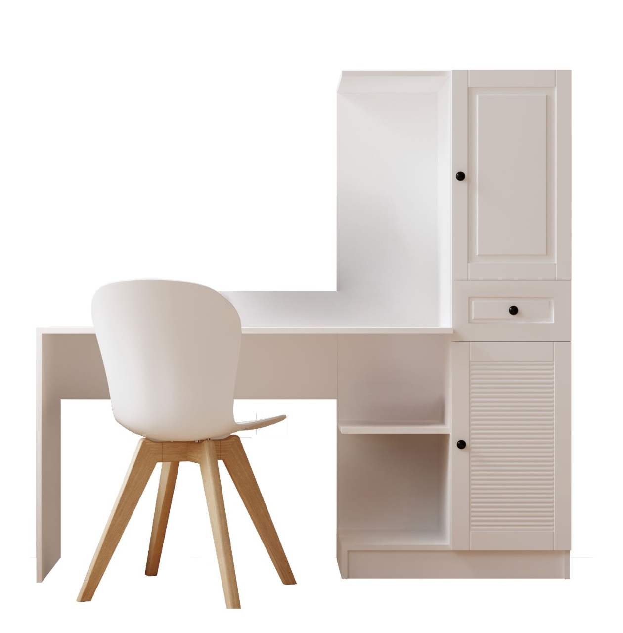 Office Furniture Birou cu biblioteca alb Mare The Home Collection