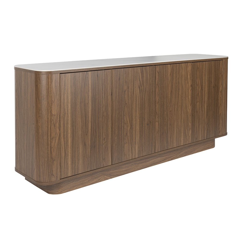 Furniture Bufet inferior maro din lemn 180 cm Almira Walnut The Home Collection