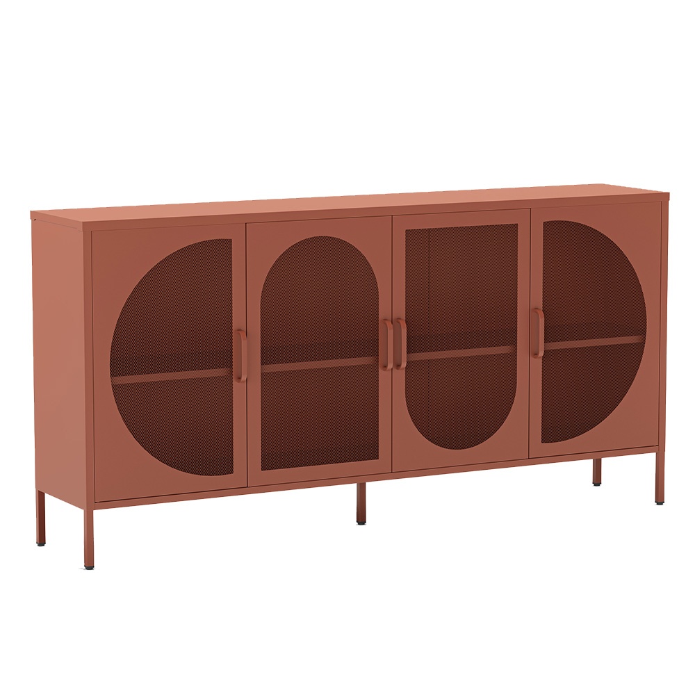 Buffets & Sideboards Bufet inferior maro teracota din metal 160 cm Tayra Quiet Object