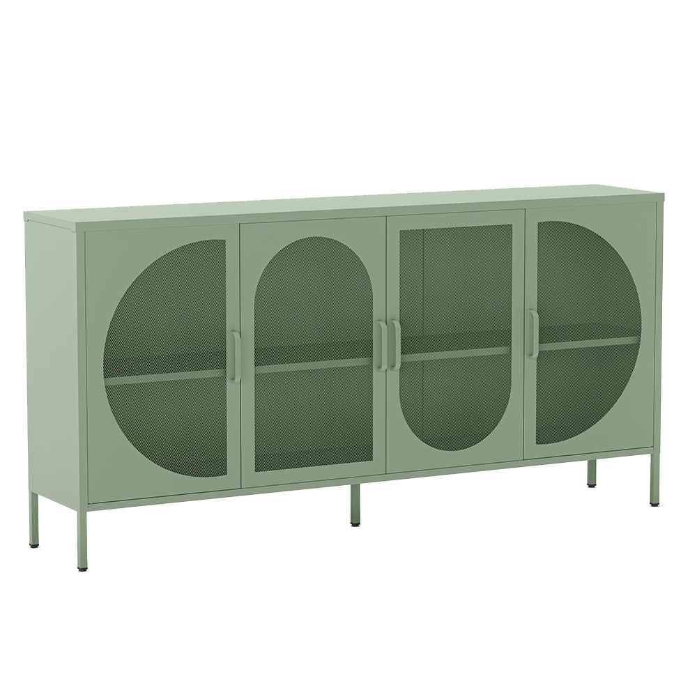 Buffets & Sideboards Bufet inferior verde menta din metal 160 cm Tayra Quiet Object