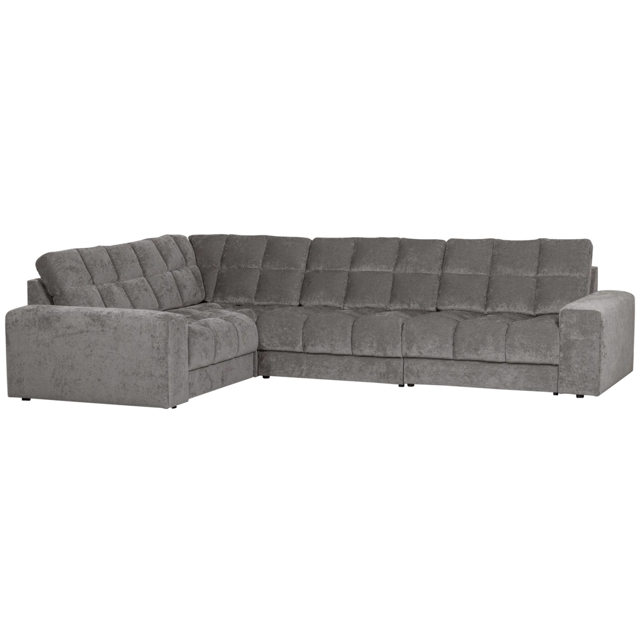 Sofas Canapea cu colt gri din textil 316 cm Second Date Left Woood