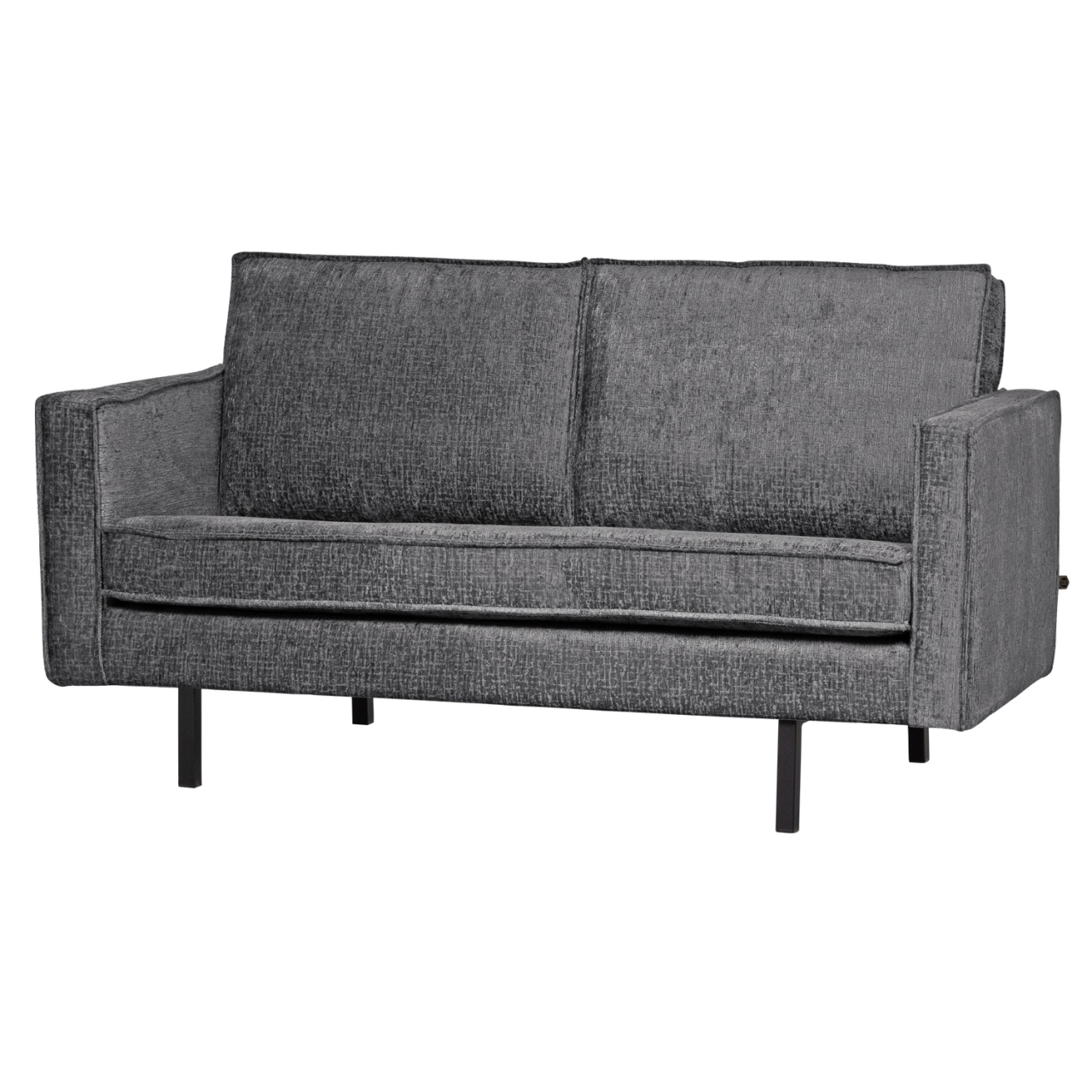 Sofas Canapea gri inchis din catifea pentru 2 persoane Rodeo Woood