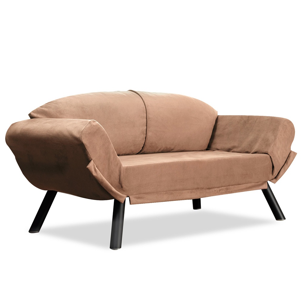 Sofas Canapea maro deschis din textil pentru 2 persoane Genzo The Home Collection