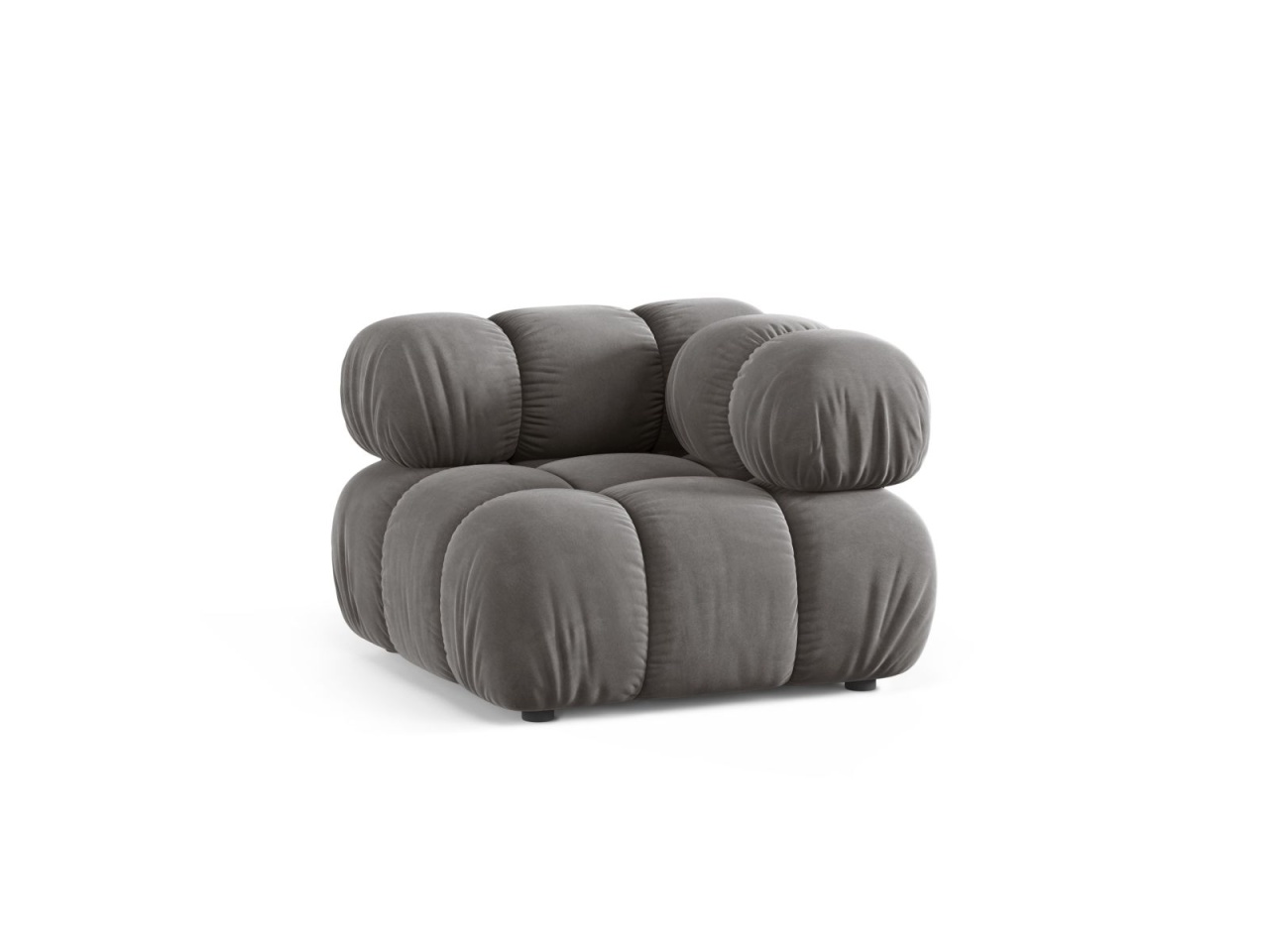 corner baths Canapea modulara gri deschis din catifea pentru 1 persoana Bellis Bluvel Corner Micadoni