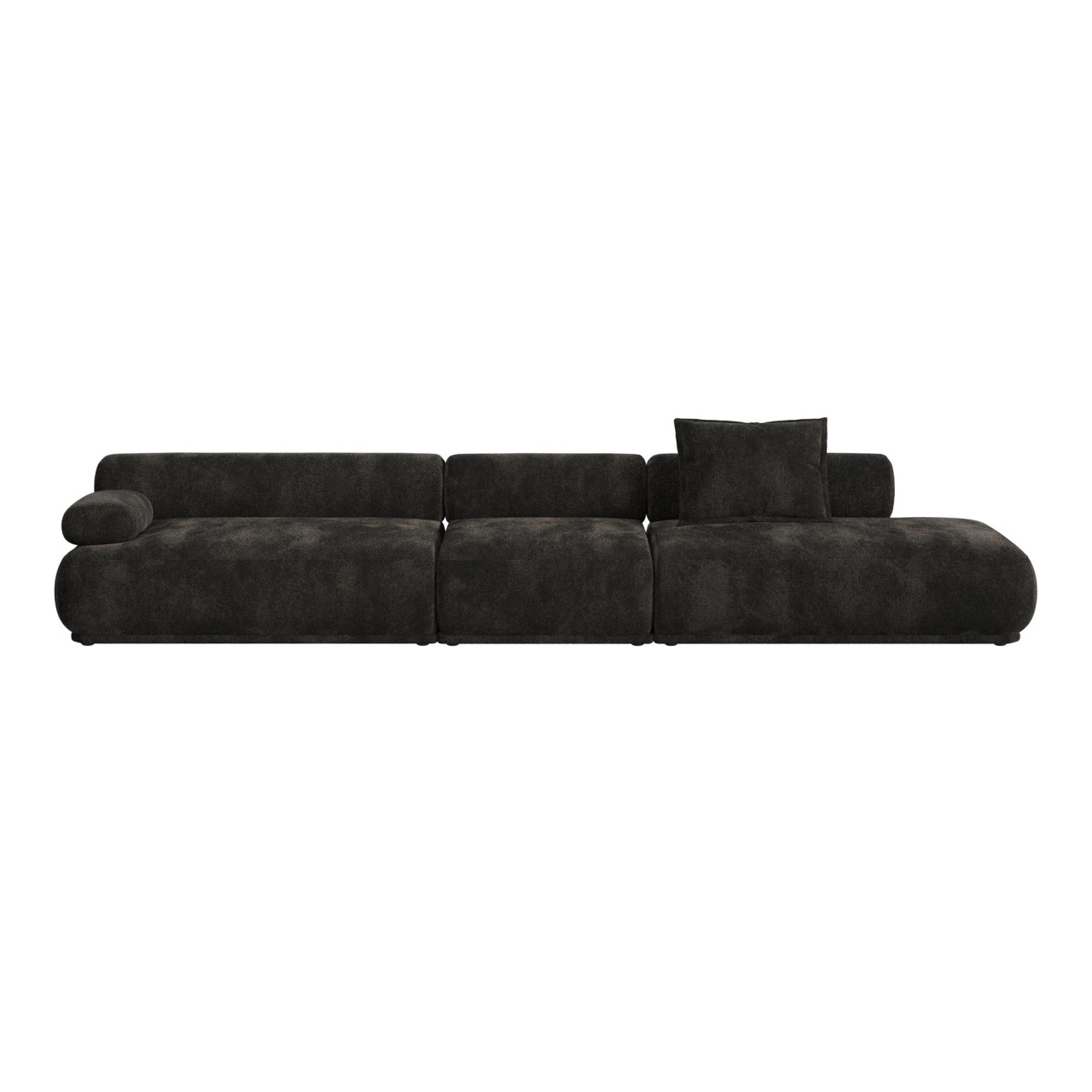 Sofas Canapea modulara maro inchis din textil pentru 4.5 persoane Rembrandt Left Zuiver