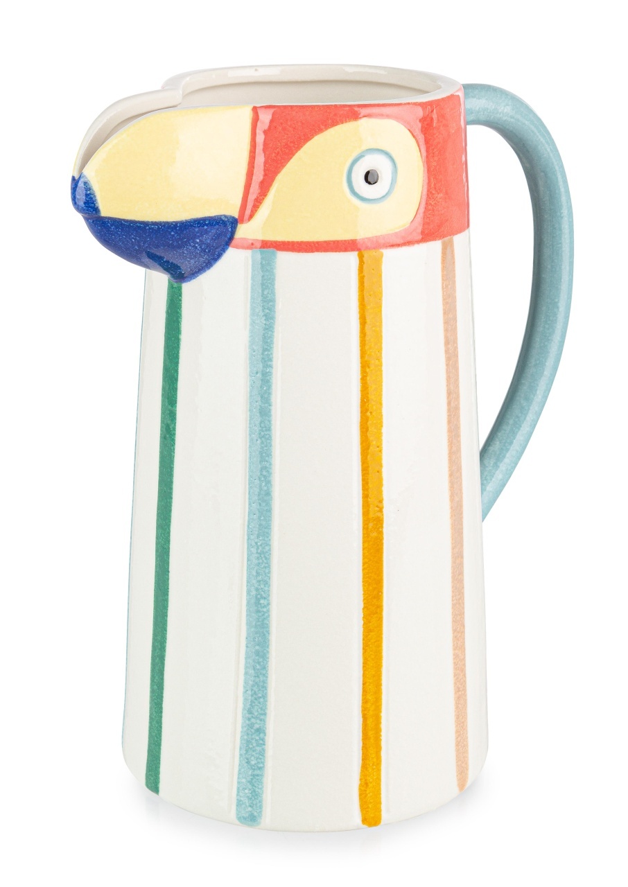 Serveware Carafa multicolora din ceramica 21x24 cm Wiki Toucan Bizzotto