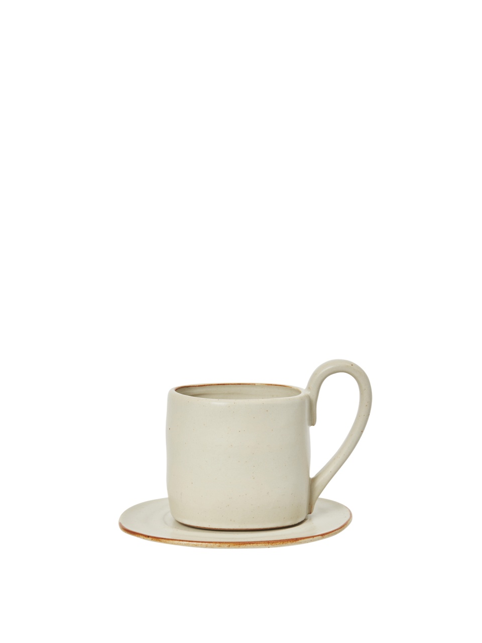 Mugs Ceasca cu farfurioara alb antic din ceramica 250 ml Flow Ferm Living