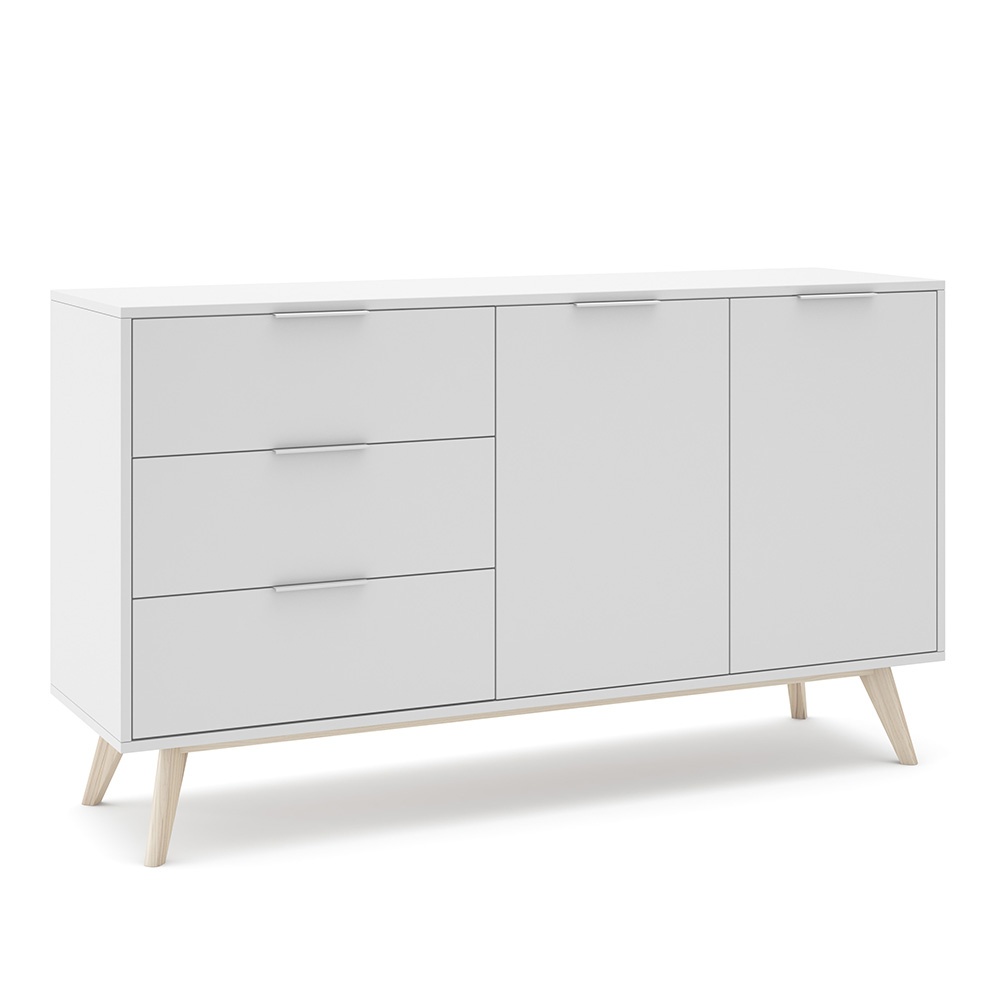 Buffets & Sideboards Comoda alba din lemn 140 cm Campus Quiet Object