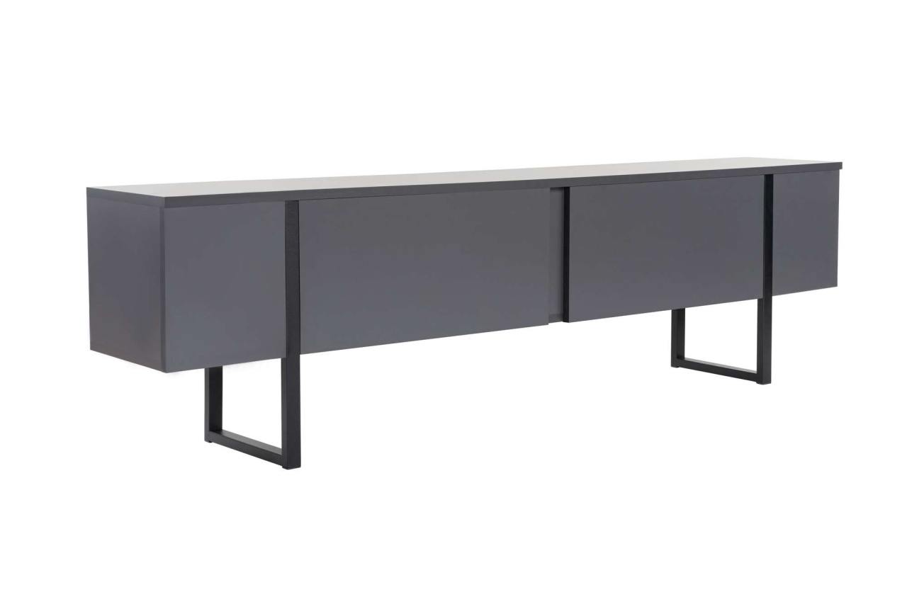 Entertainment Centers & TV Stands Comoda TV gri antracit/neagra 180 cm Serenity Nordure