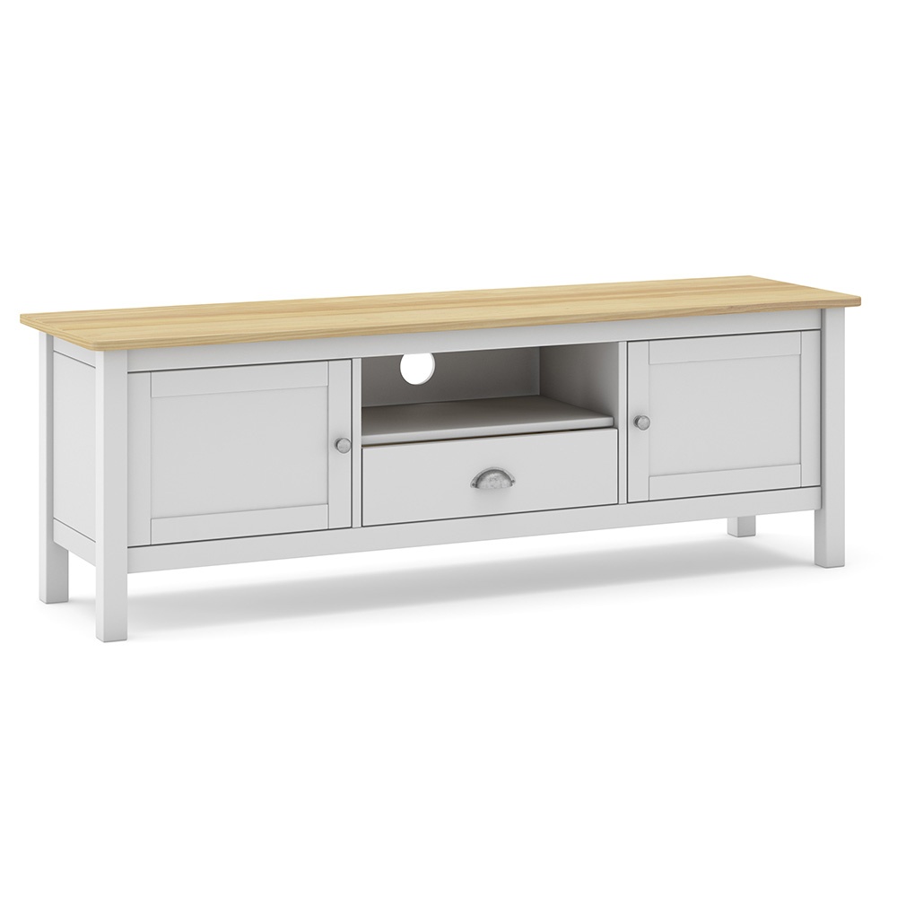 Quiet Object Comoda TV maro/alba din lemn 158 cm Misti Quiet Object