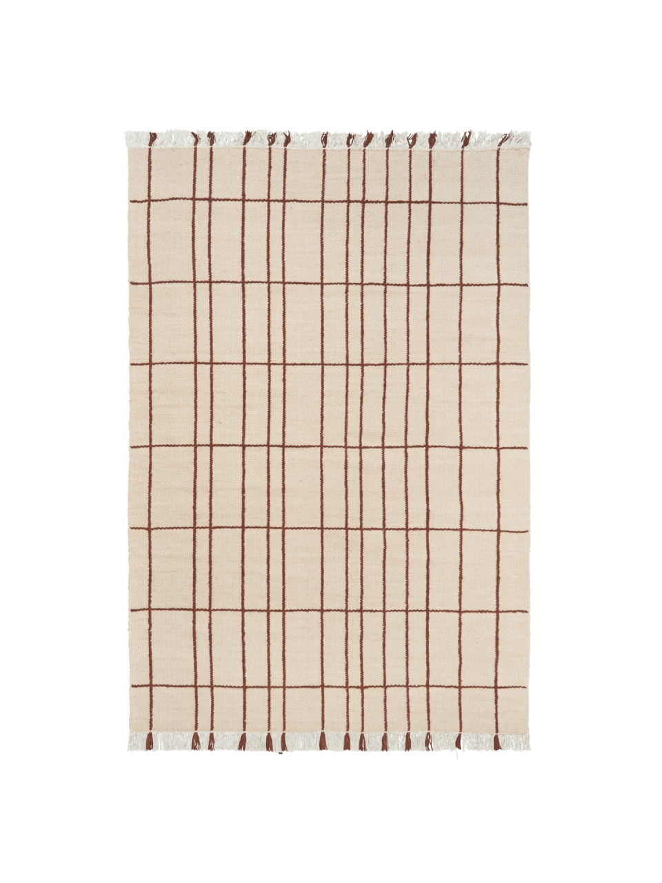 covor living 300/400 Covor bej/maro aluna din fibre naturale 170x240 cm Sen Ferm Living