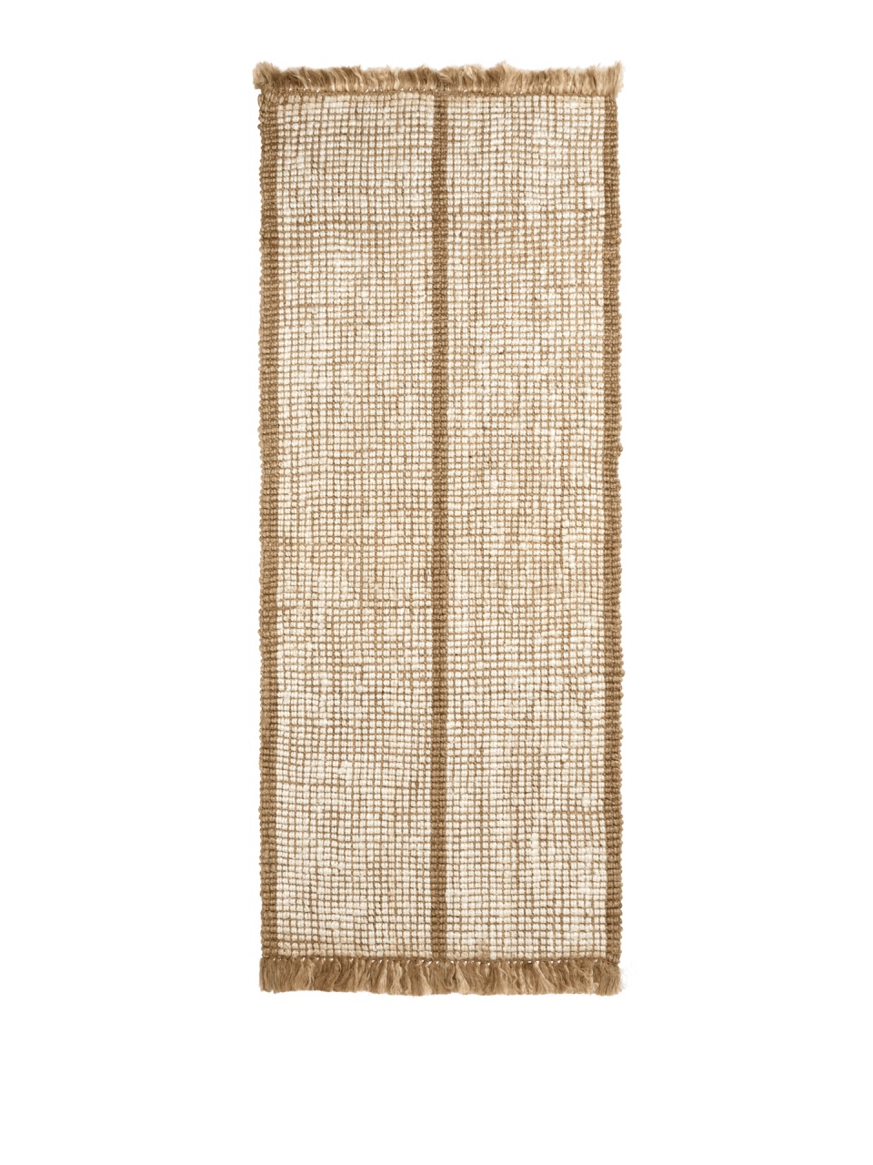 covor living 300/400 Covor maro/alb antic din fibre naturale 80x200 cm Athens Ferm Living