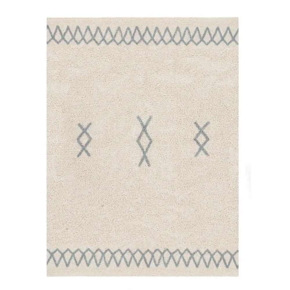 Lorena Canals Covor pentru copii crem/albastru din bumbac 170x240 cm Atlas Lorena Canals