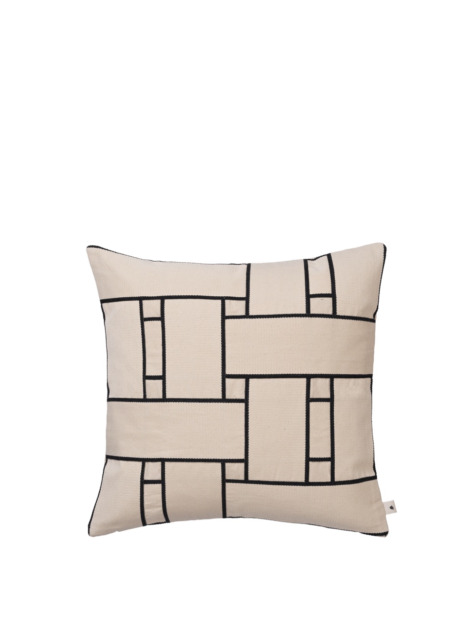 Pillowcases & Shams Fata de perna alb antic/neagra din bumbac 50x50 cm Lattice Offset Ferm Living