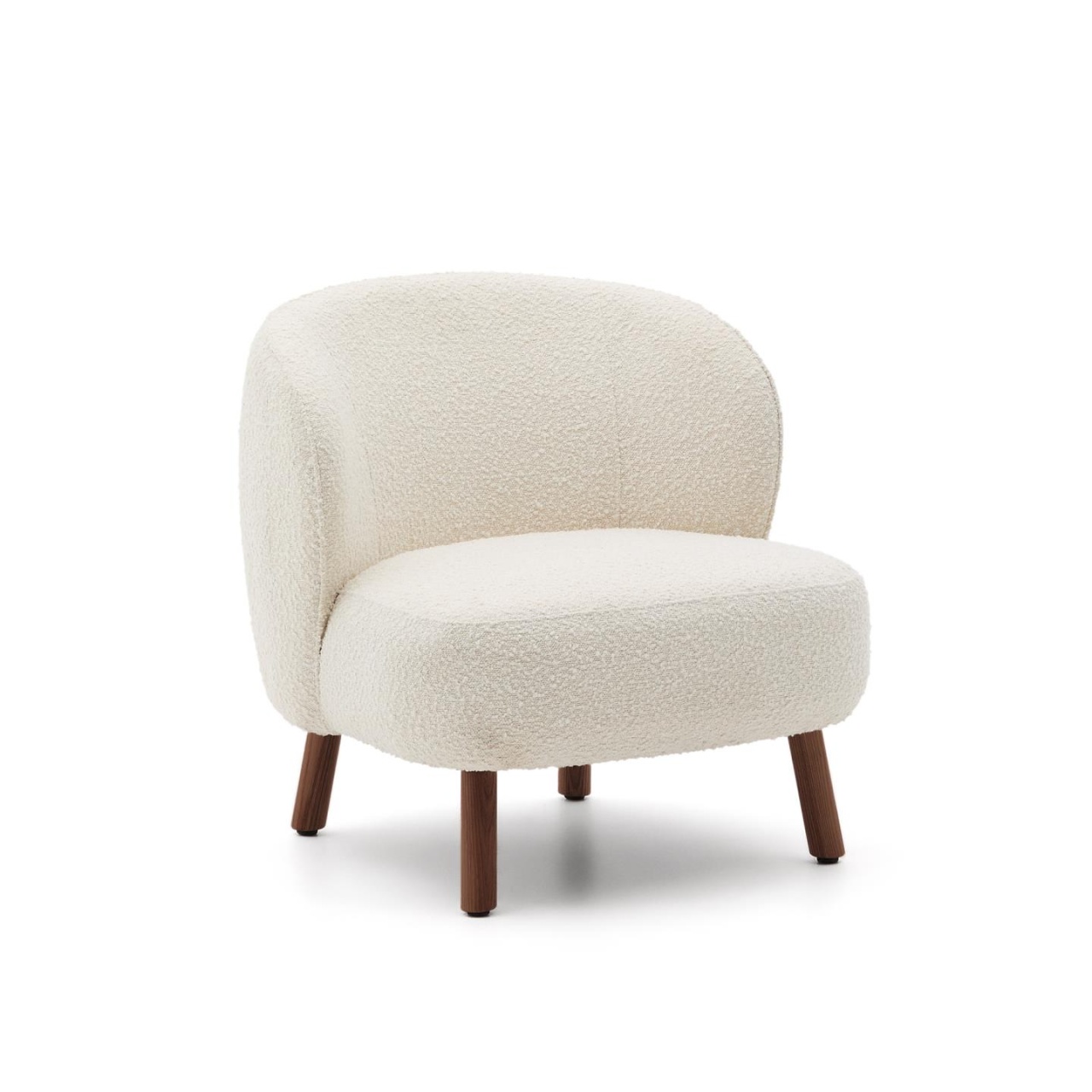 Chairs Fotoliu alb din textil Ulit Boucle Kave Home
