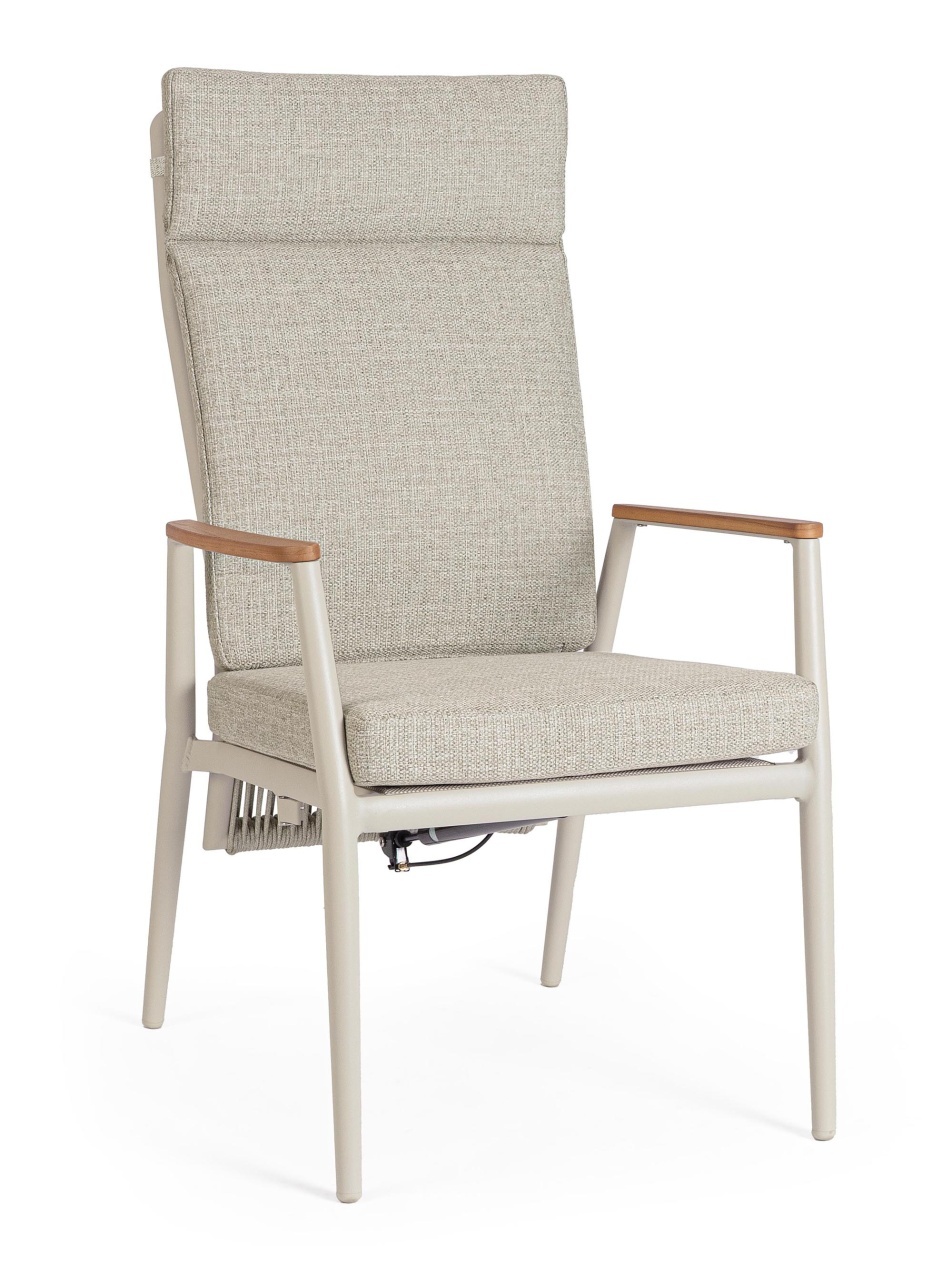 Outdoor Furniture Fotoliu exterior maro/gri din textil Flobert Bizzotto