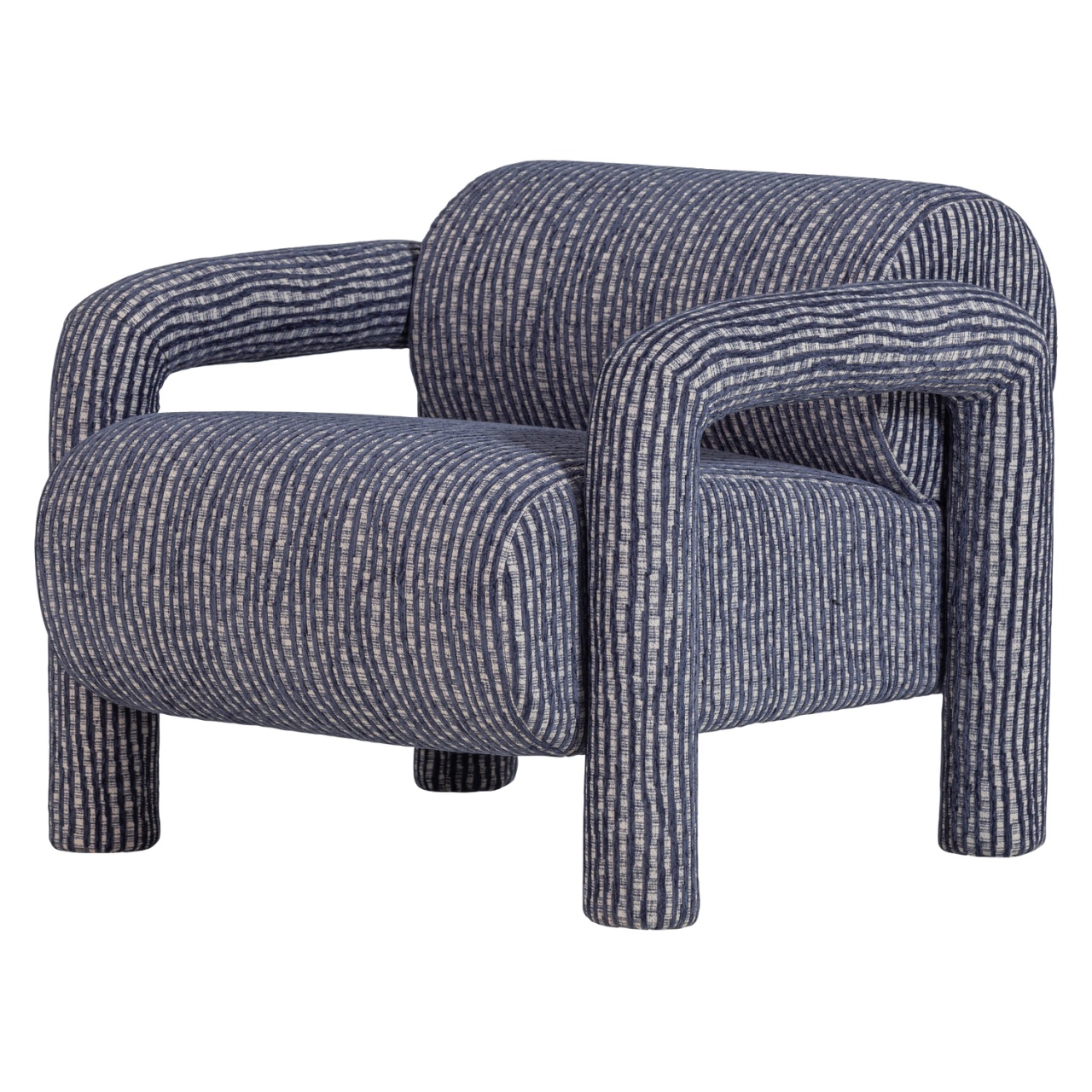 Chairs Fotoliu gri/albastru din textil Lenny Woood