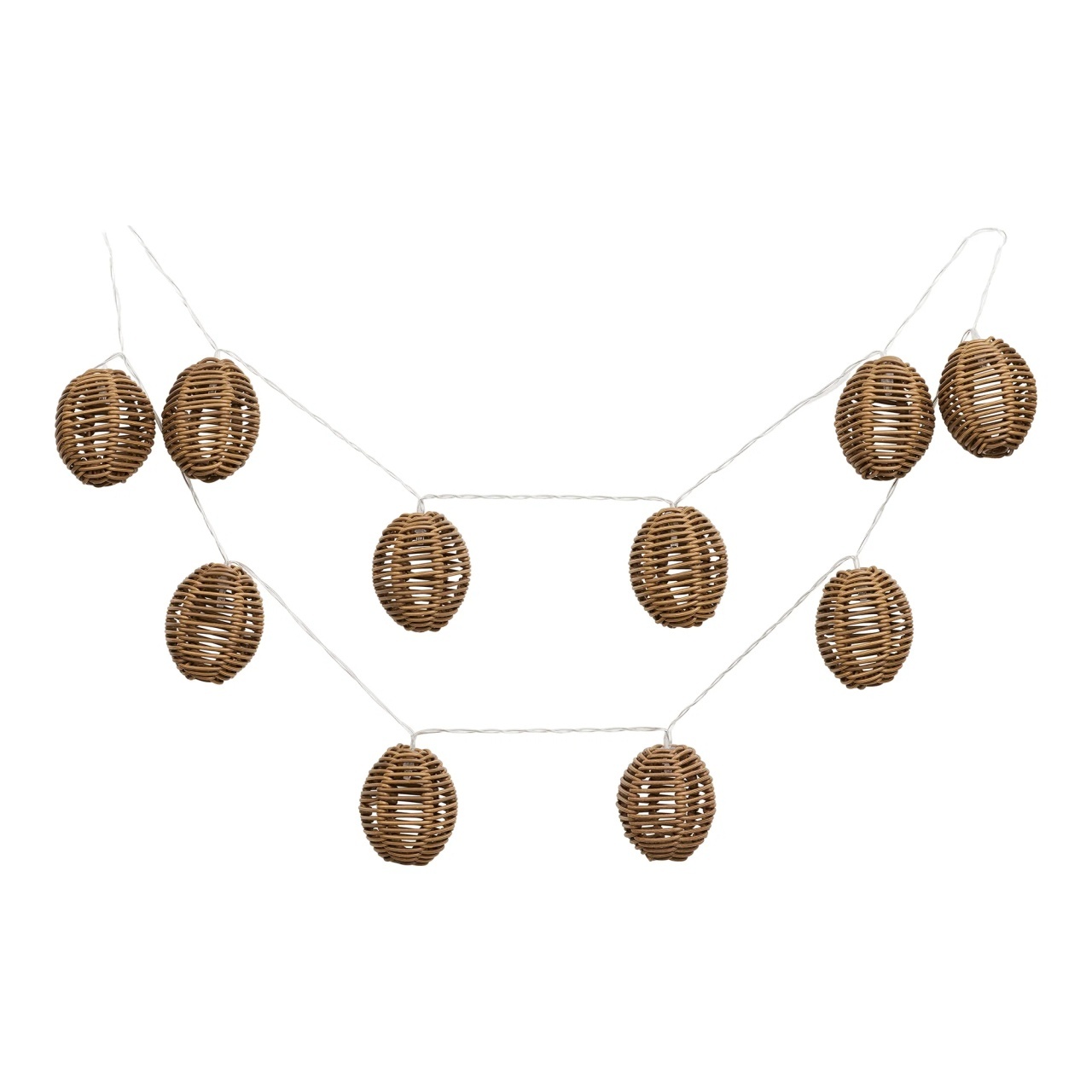 Light Ropes & Strings Ghirlanda luminoasa pentru exterior maro din fibre sintetice cu 10 becuri Carlisle House Nordic