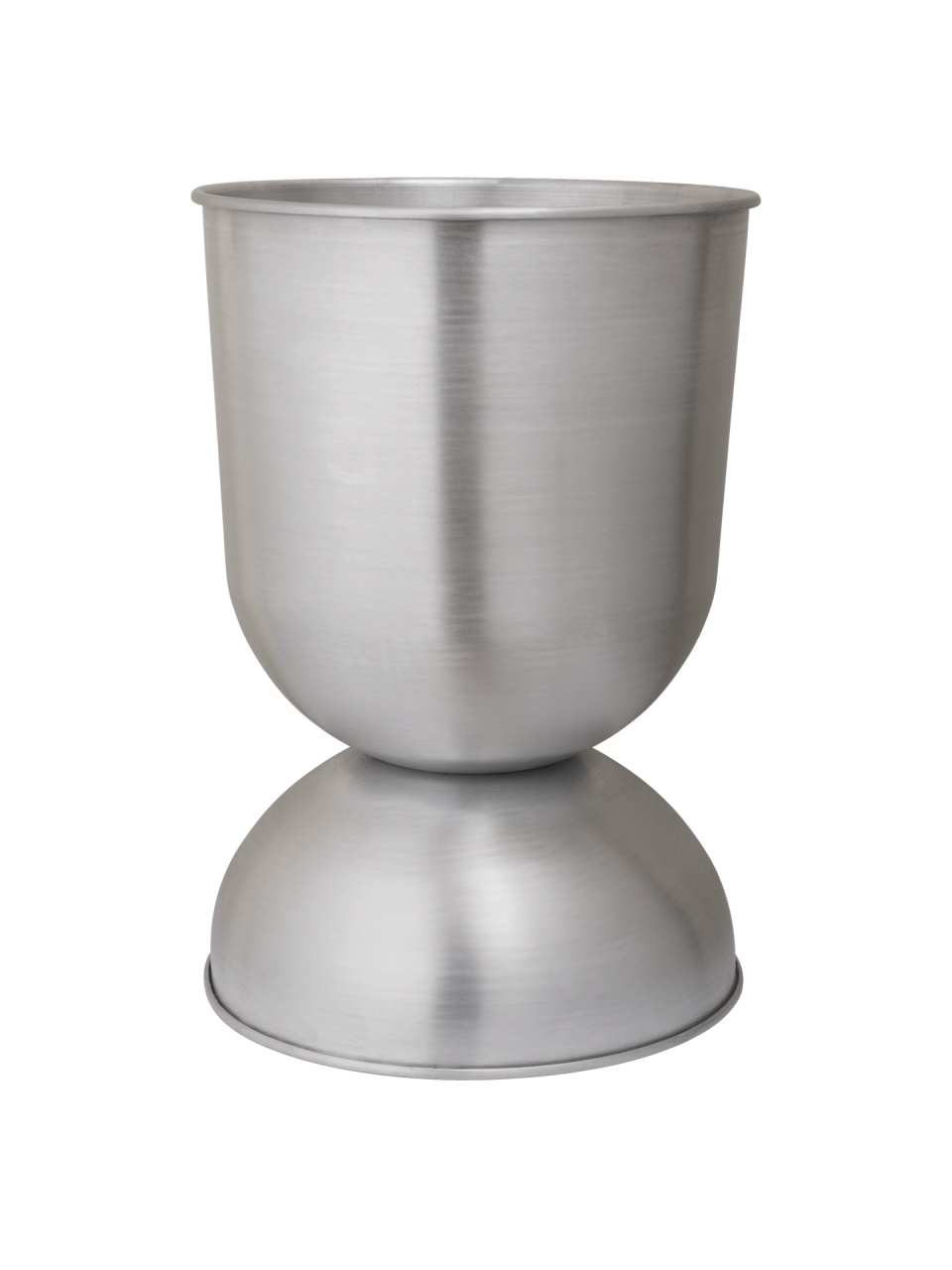 Pots & Planters Ghiveci argintiu din metal 50 cm Hourglass Ferm Living