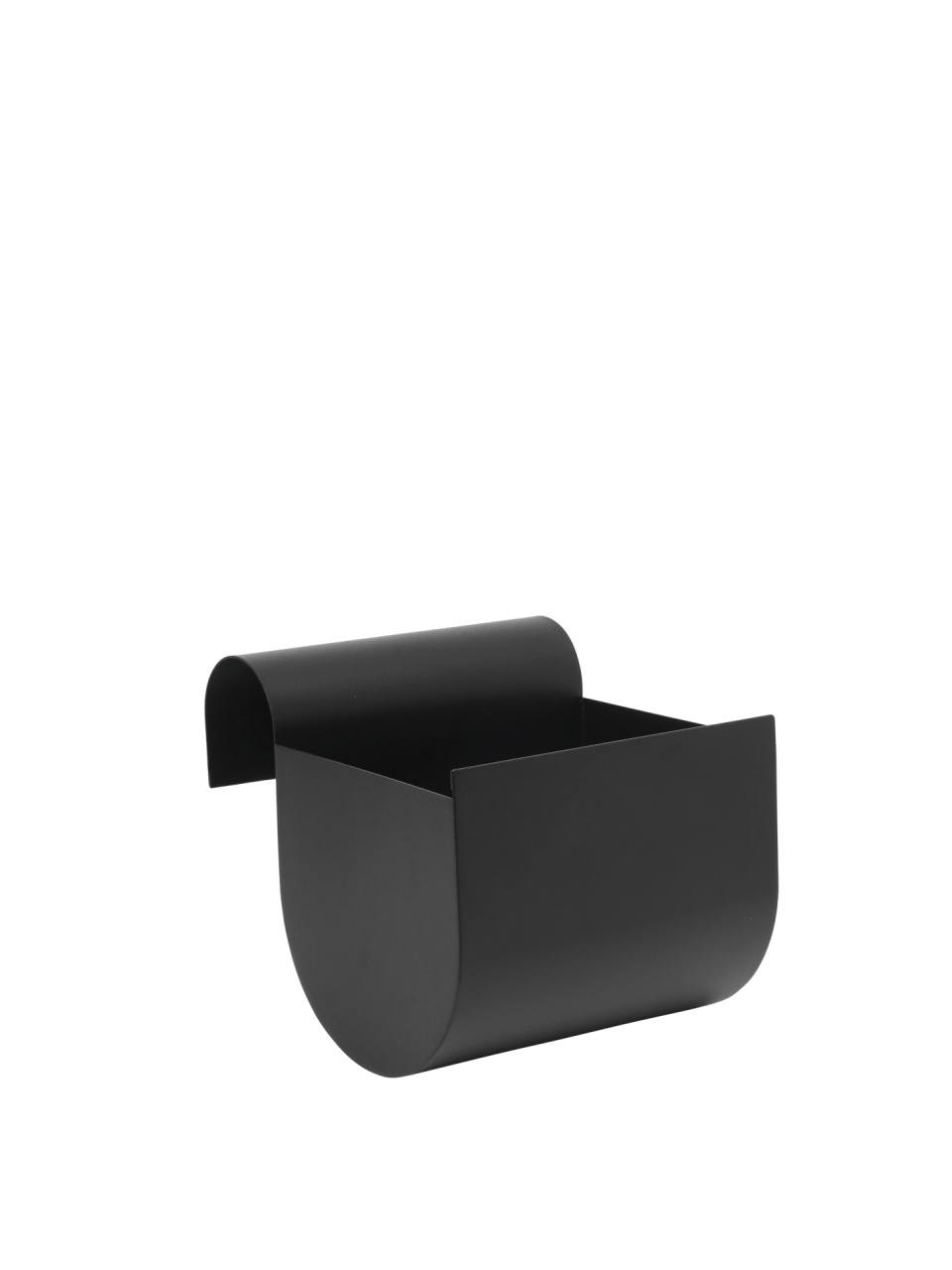 Pots & Planters Jardiniera pentru balcon neagra din metal 20x25 cm Uma Ferm Living