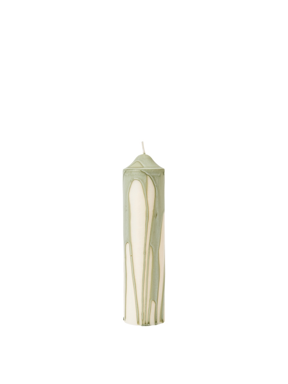 Candles Lumanare verde ceai din fibre naturale 20 cm Dryp Ferm Living