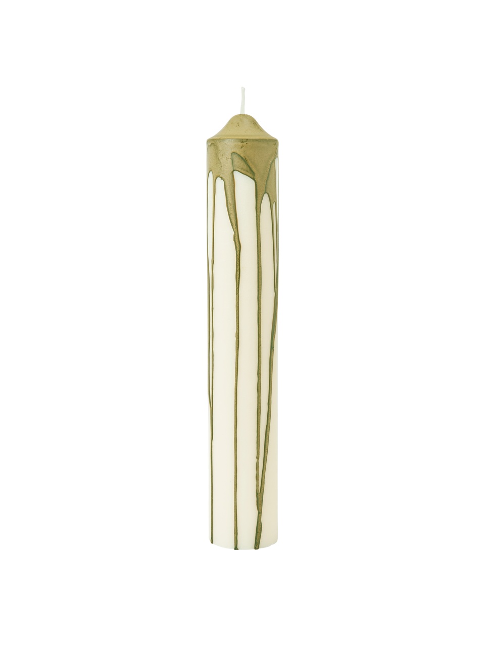 Candles Lumanare verde oliv din fibre naturale 30 cm Dryp Ferm Living