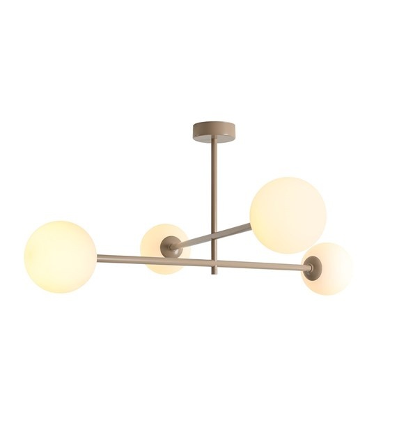 Lighting Fixtures Lustra bej din metal cu 4 becuri Pinne Aldex