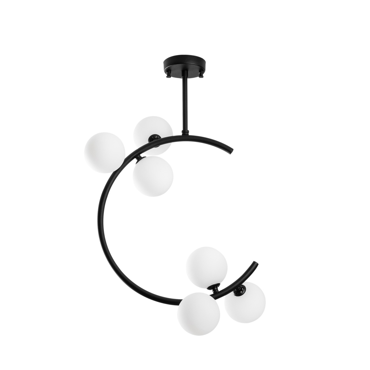 Lustra neagra din metal cu 6 becuri Luminar Deco The Home Collection