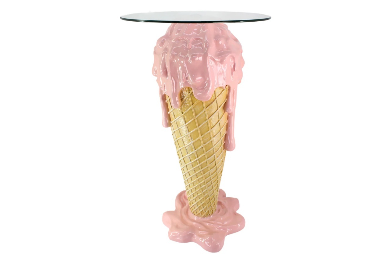 masa bucatarie 80/60 Masa bar multicolora din sticla 60 cm Ice Cream The Home Collection