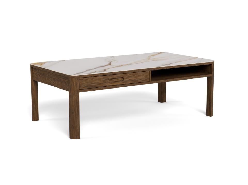 Coffee Tables Masa de cafea crem/maro din ceramica 70x130 cm Southampton Actona Company