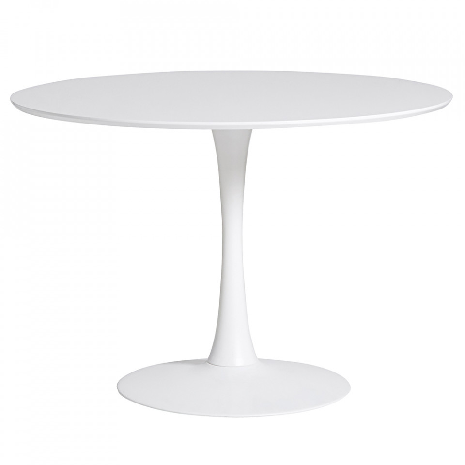 Quiet Object Masa dining alba din metal 110 cm Oda Quiet Object
