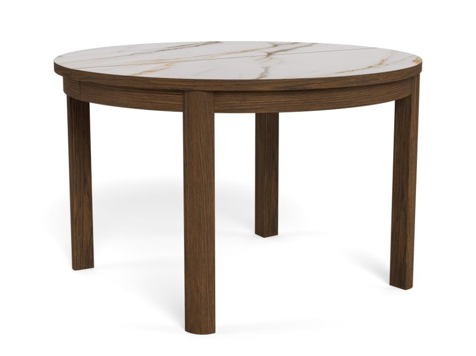Kitchen & Dining Room Tables Masa dining extensibila alba/maro inchis din ceramica 120 cm Southampton Actona Company