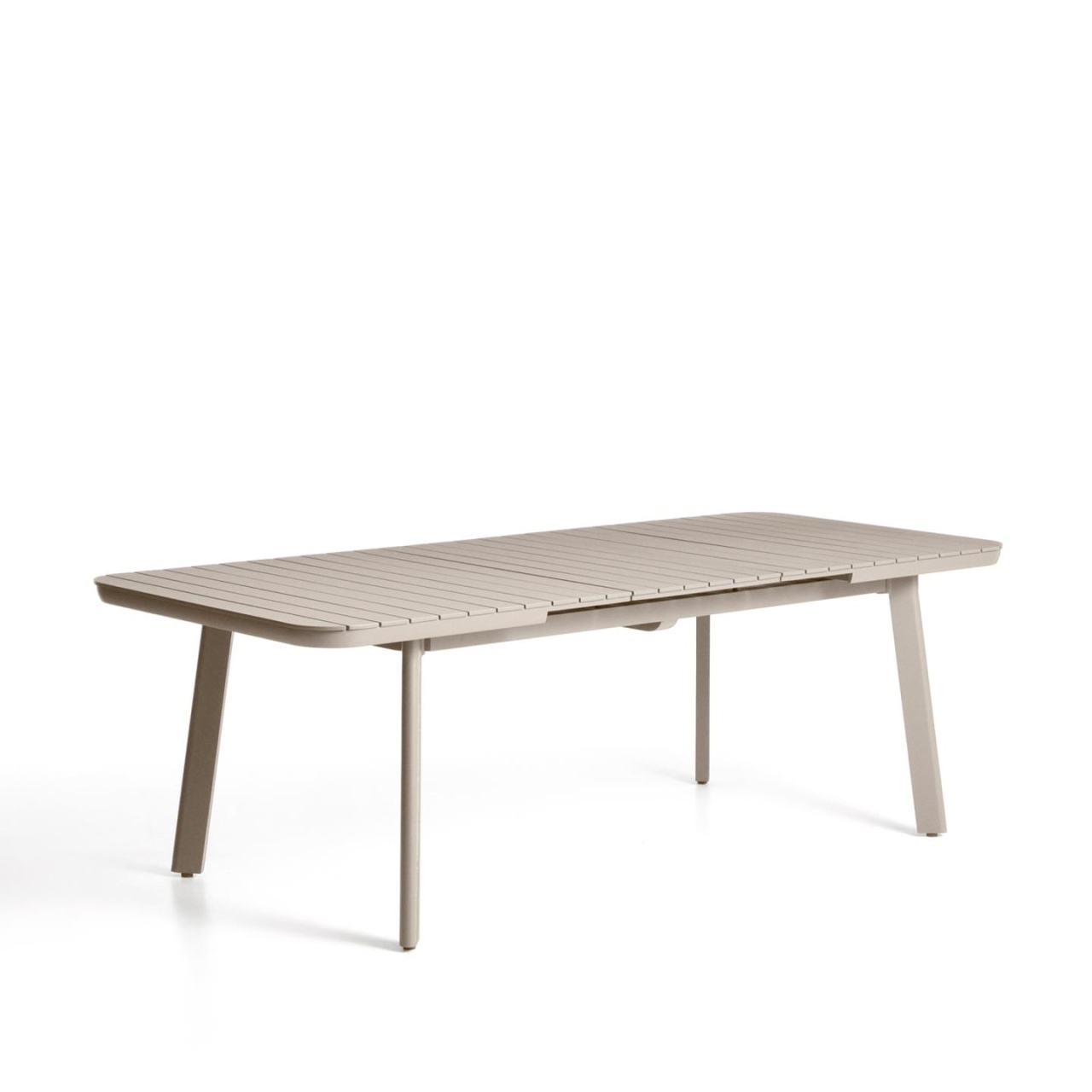 masa extensibila 12 persoane Masa dining extensibila exterior grej din metal 100x185(235) cm Izola Kave Home