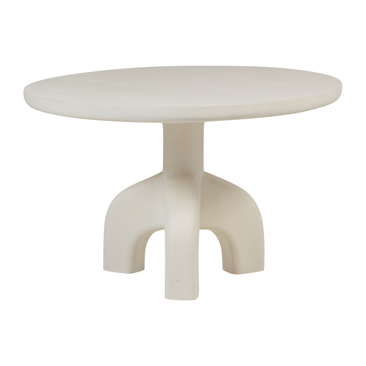 Outdoor Furniture Masa dining exterior crem din plastic 120 cm Luno Woood