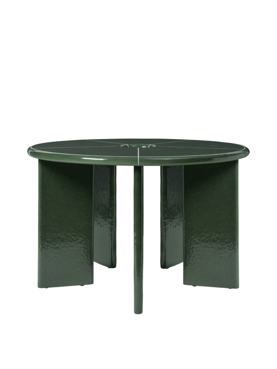 masa dining rotunda Masa dining exterior verde ceai din ciment 120 cm Deya Ferm Living