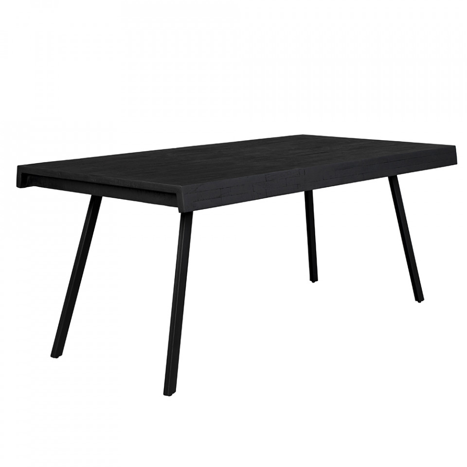 Quiet Object Masa dining neagra din lemn 78x160 cm Suri Quiet Object