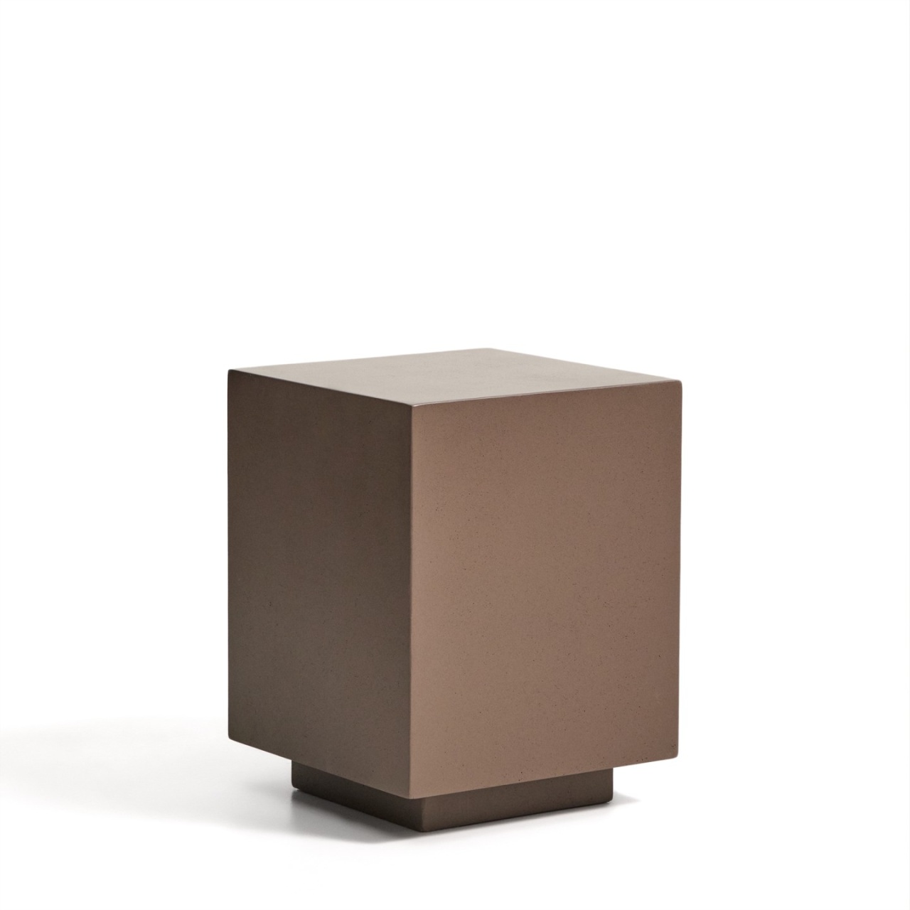 Outdoor Furniture Masa laterala exterior maro din ciment 35x35 cm Rustella Kave Home