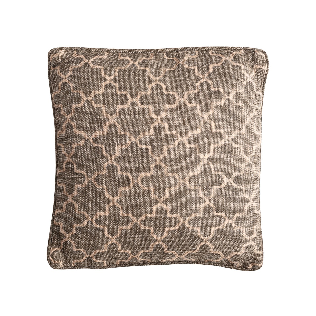 fotoliu Perna patrata bej/verde din fibre naturale 45x45 cm Nefer Vical Home