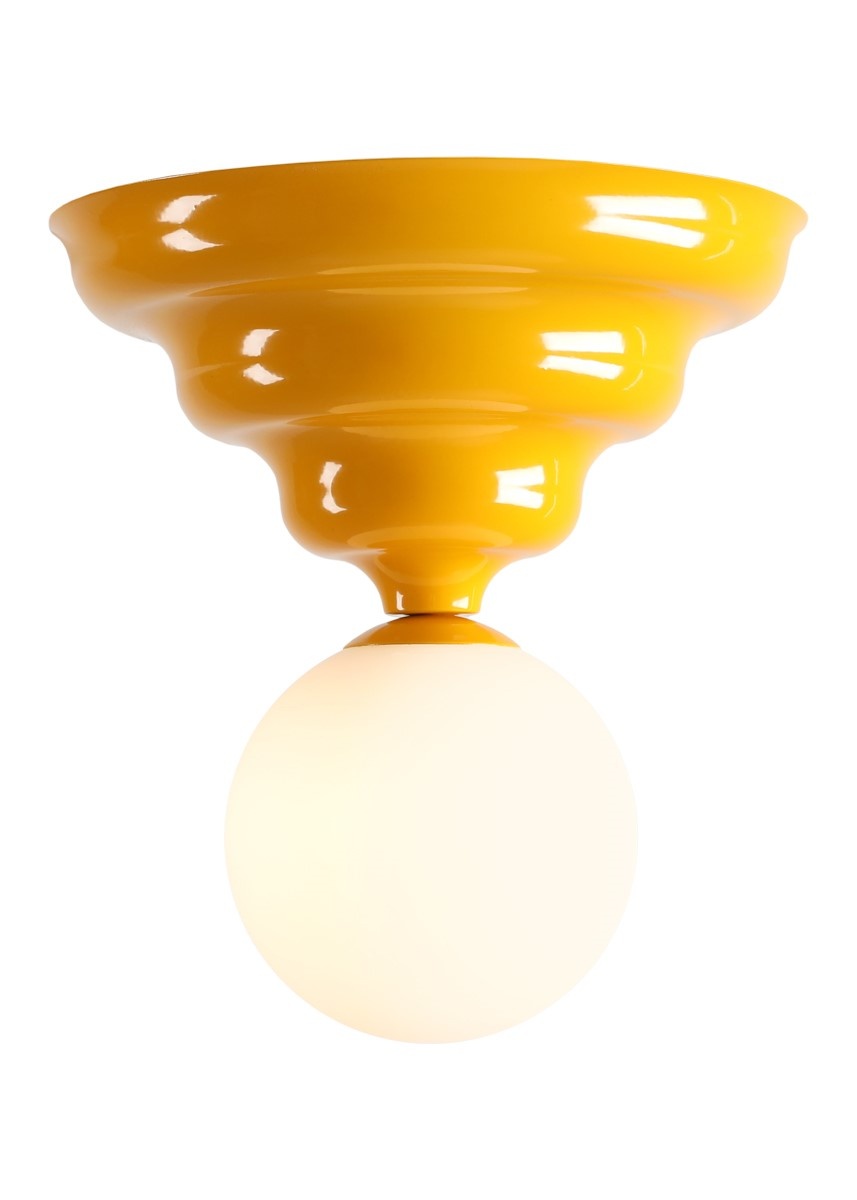 Lighting Fixtures Plafoniera galbena din metal Fala Medium Aldex