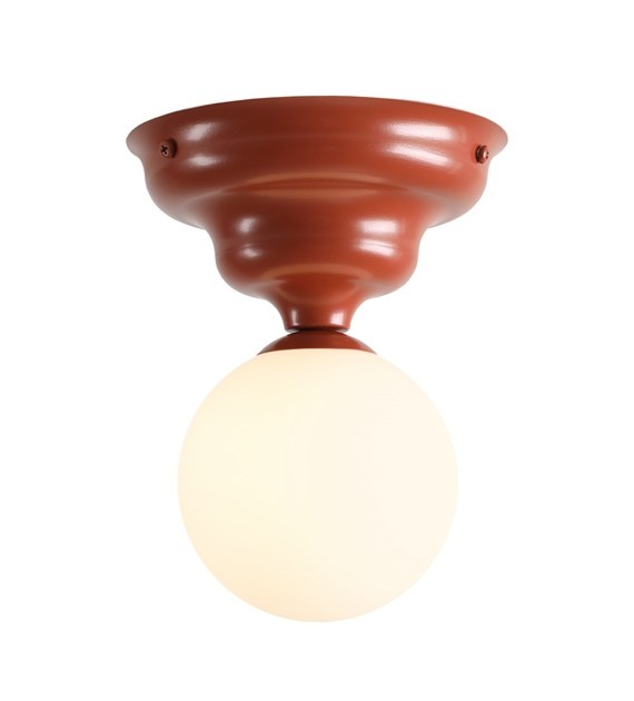 Lighting Fixtures Plafoniera maro caramiziu din metal Fala Small Aldex