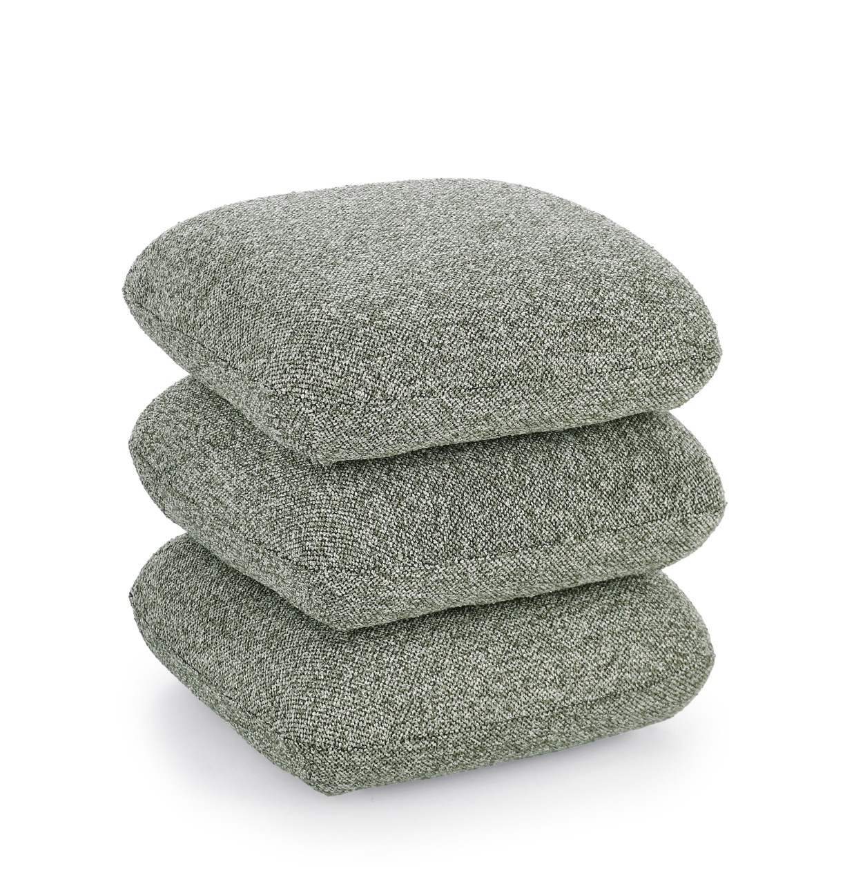 Ottomans Puf patrat verde din textil 45x45 cm Antara Bizzotto
