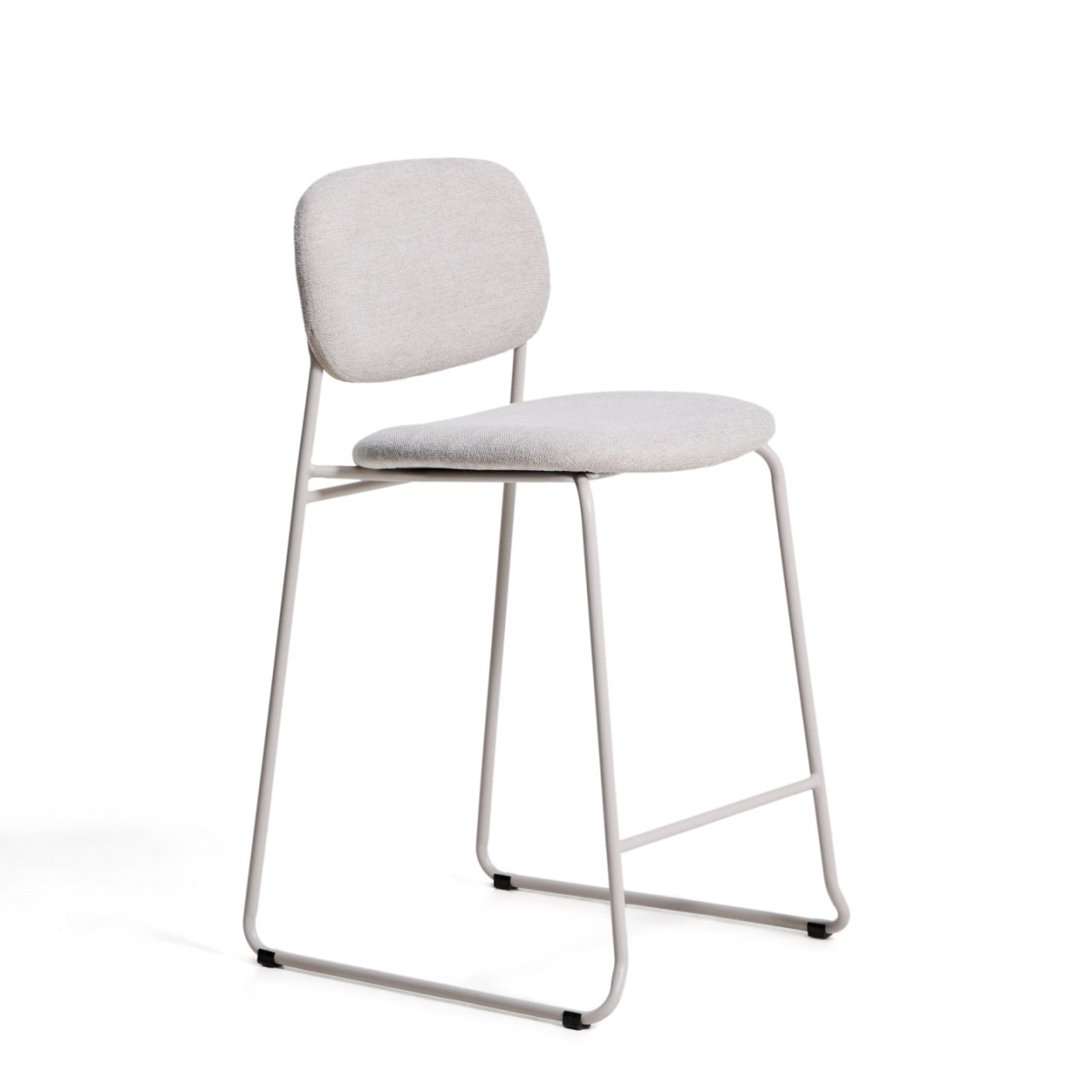 Chairs Scaun bar bej din textil Meli Chenille Kave Home