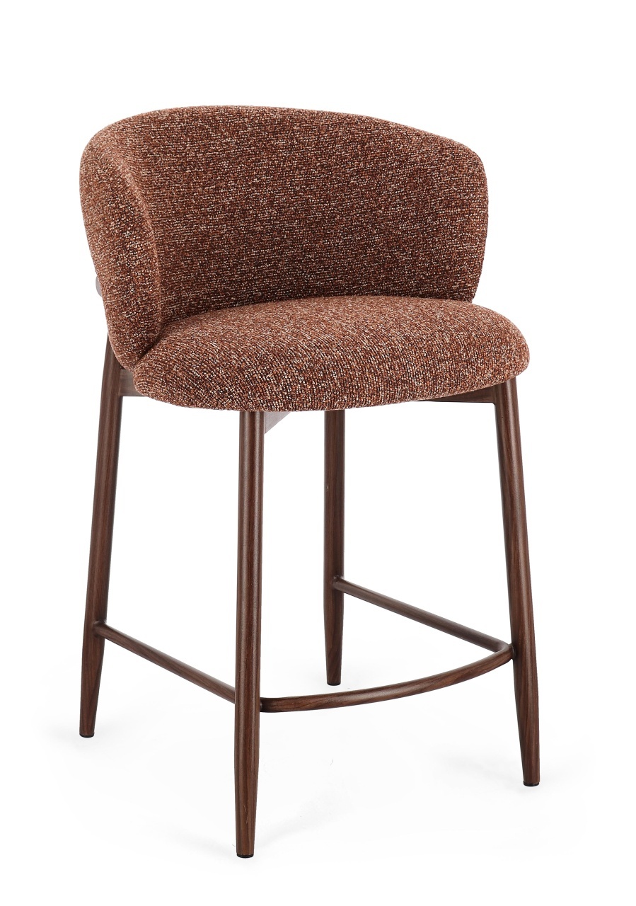 Chairs Scaun bar maro din textil Amalia Bizzotto