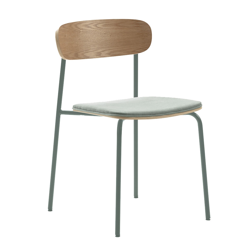 Quiet Object Scaun dining albastru marin din textil Adriana Quiet Object