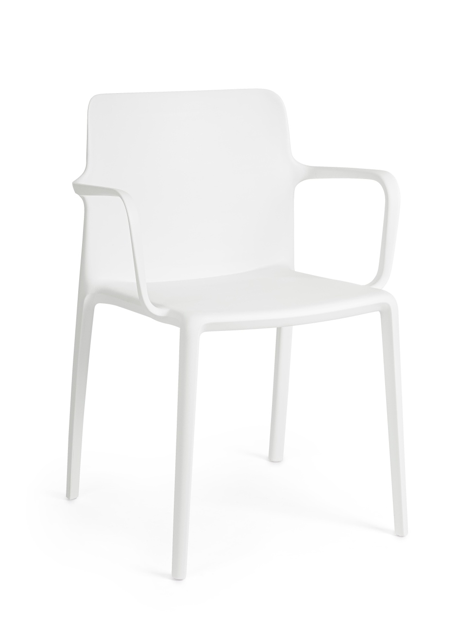Outdoor Furniture Scaun dining exterior alb din plastic Chloris Arm Bizzotto