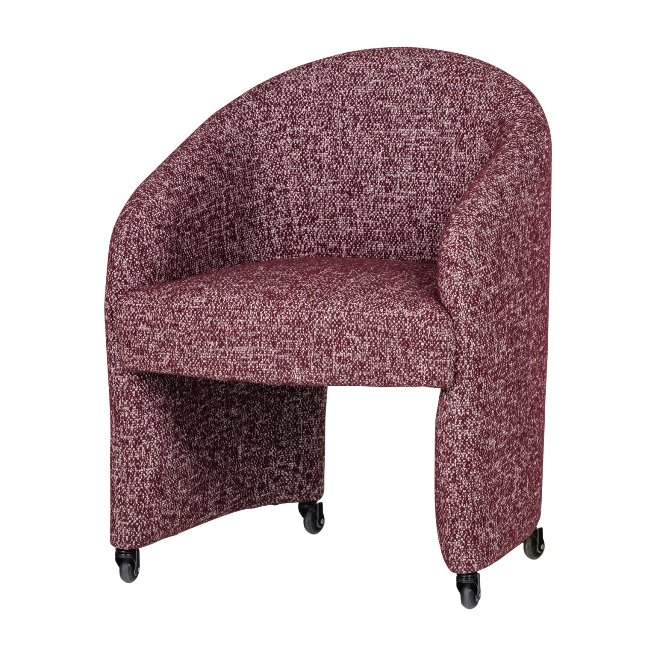 Chairs Scaun dining rosu burgund din textil Cordo Woood