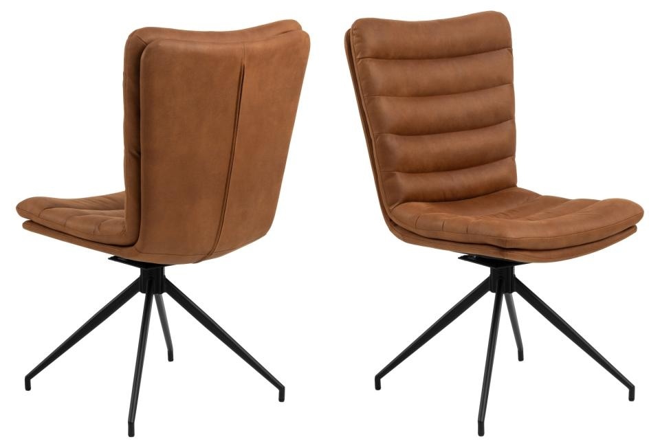 Actona Company Scaun dining rotativ maro din piele ecologica Grafton Actona Company